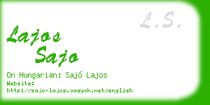 lajos sajo business card